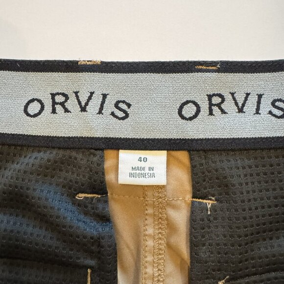 Orvis Men's Tech Shorts Tan Khaki Stretch Size 40 9" Inseam - Picture 5 of 7